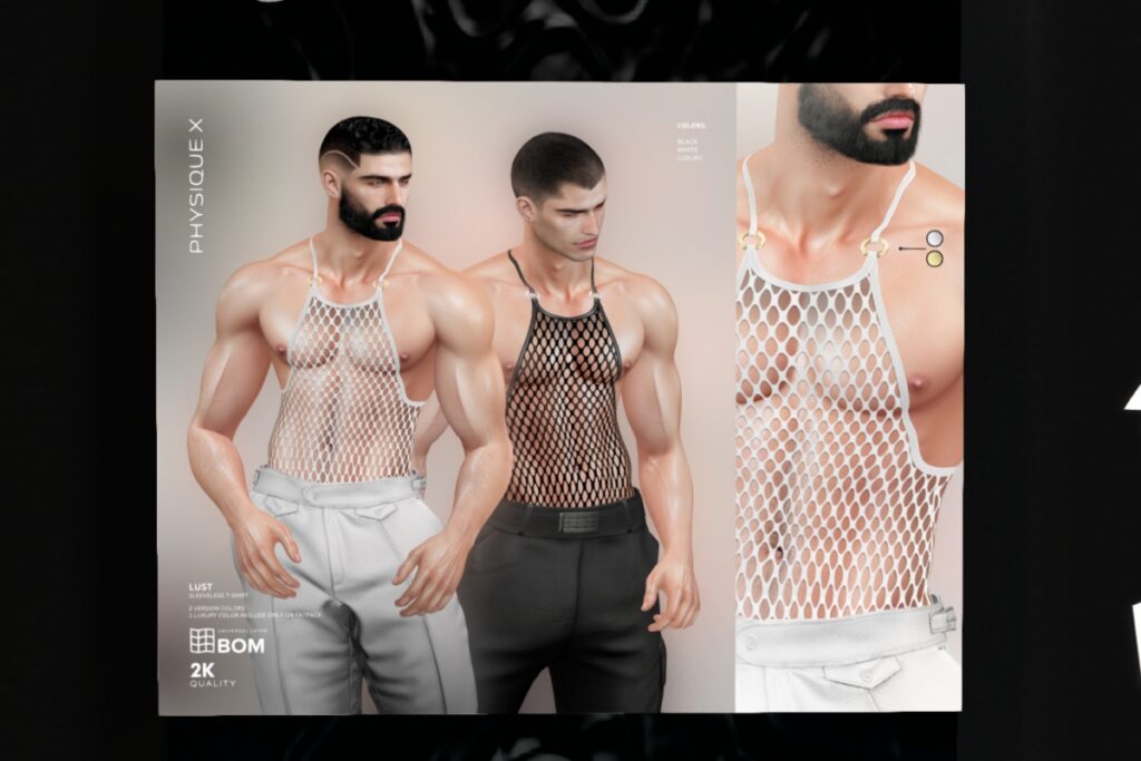 Lust Sleevless T-Shirt - BOM, L$224 each