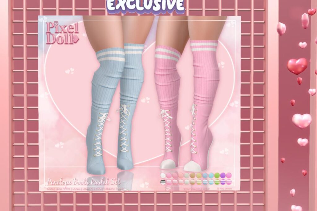 Penelope Boots Pastel - GenX/Legacy/MaitreyaX/Reborn/+mods, L$399