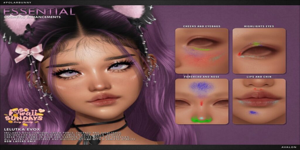 Essential Cosmetic Enhancements - EvoX	<a href="http://maps.secondlife.com/secondlife/Hashira/96/242/1402" target="_blank">Teleport</a>