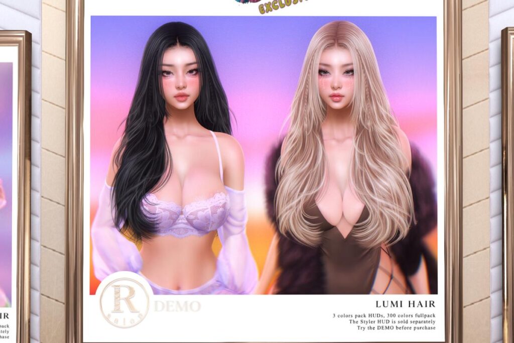 Lumi Hair, L$355 each/L$955 FP