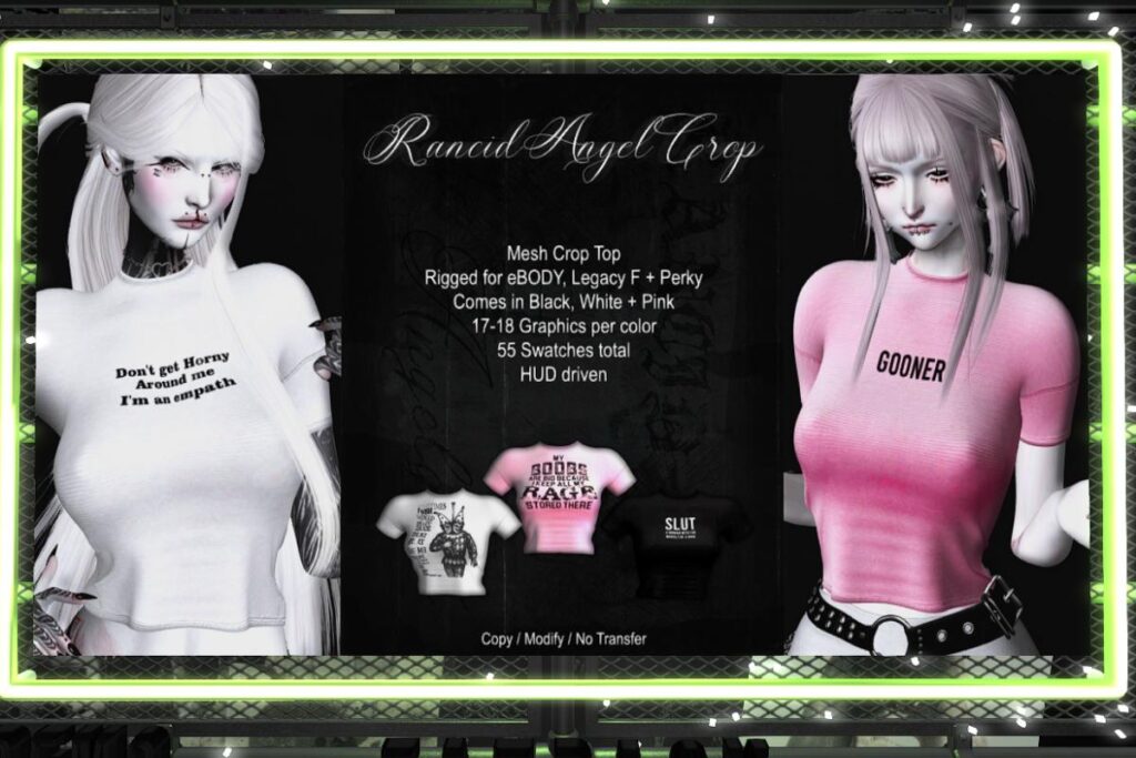 Rancid Angel Top - Legacy/Reborn/+mods, L$350