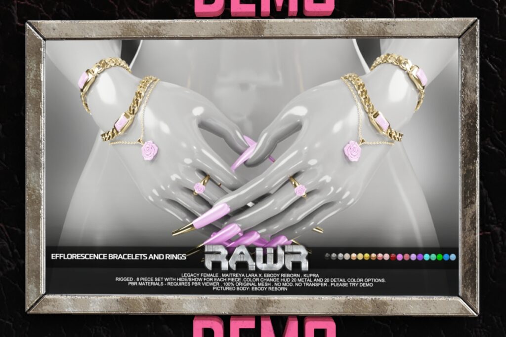 Efflorescence Bracelets &amp; Rings - Inithium/Legacy/MaitreyaX/Reborn, L$315