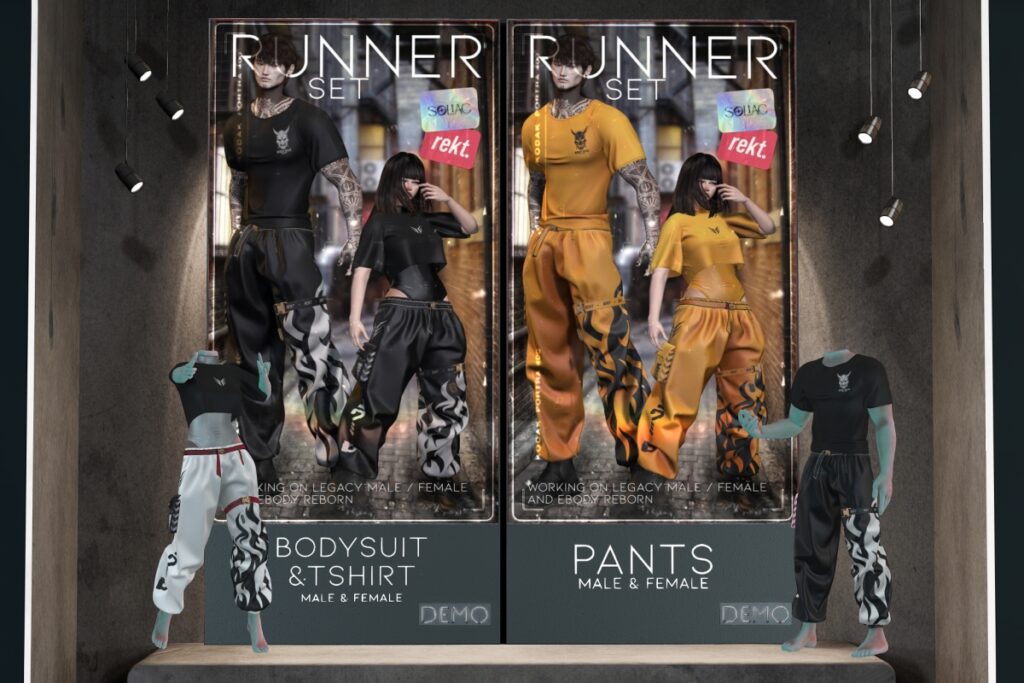 Runner Set - Legacy M+F/Reborn, L$325 each/L$849 each FP