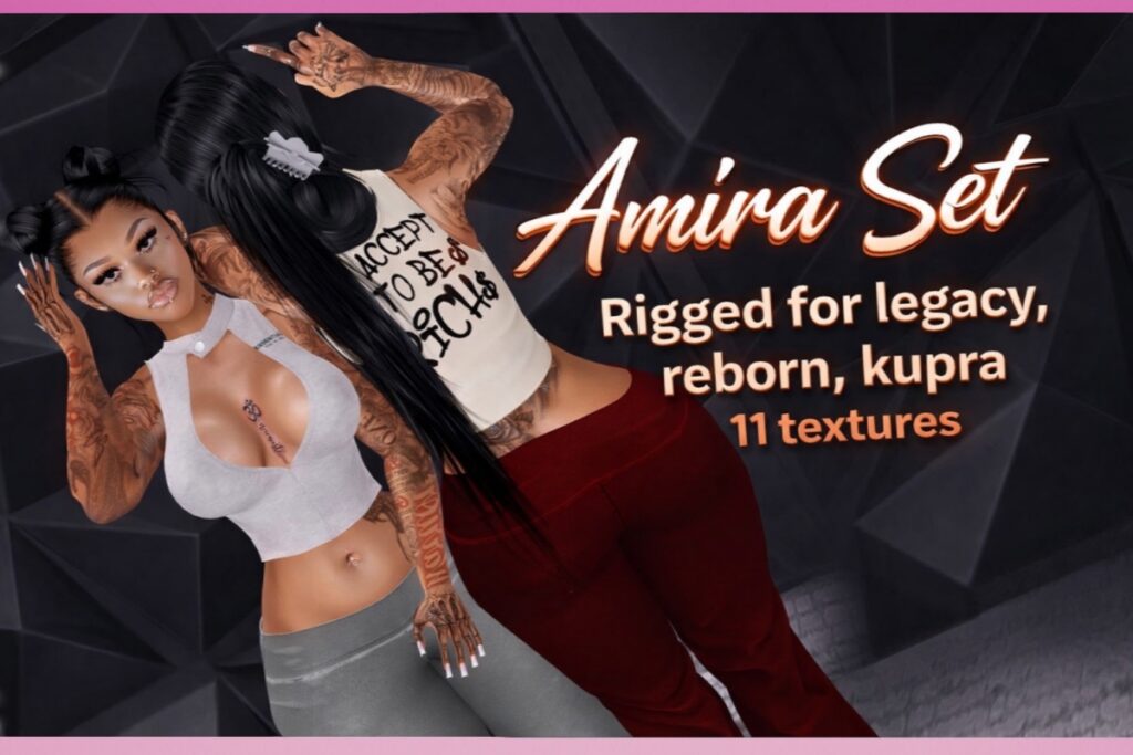Amira Shirt &amp; Pants - Inithium/Legacy/Reborn, L$399-L$450 each/L$1999 each FP