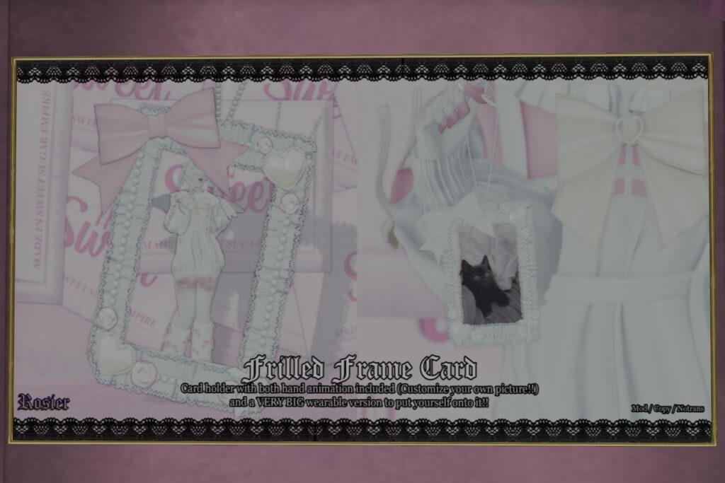 Frilled Frame Card Holdable &amp; Decor, L$249