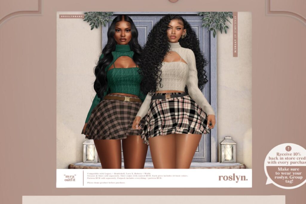 Nyra Sweater &amp; Skirt - Legacy/MaitreyaX/Reborn/+mods, L$399 each/L$1299 FP