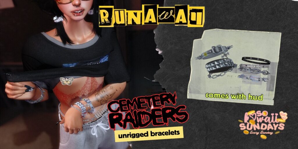 Cemetery Raiders Bracelets	<a href="http://maps.secondlife.com/secondlife/Shadowmoor/144/206/1626" target="_blank">Teleport</a>
