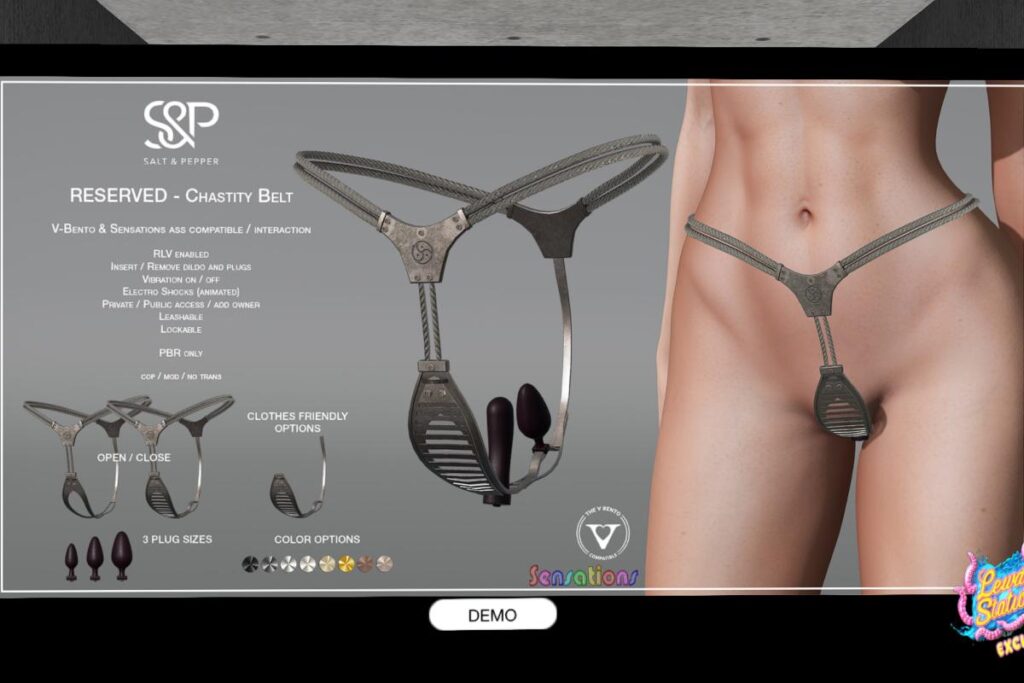 Reserved Chastity Belt - Legacy/MaitreyaX/Reborn/+mods, L$1199 each