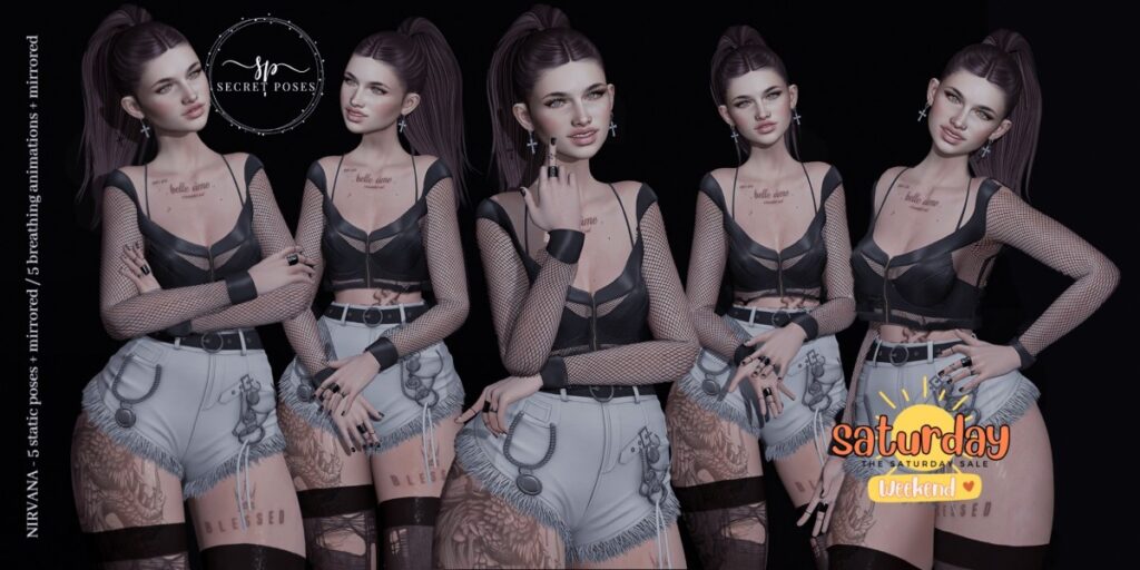 Nirvana Poses	<a href="http://maps.secondlife.com/secondlife/Cuddles%20Coast/65/87/3501" target="_blank">Teleport</a>