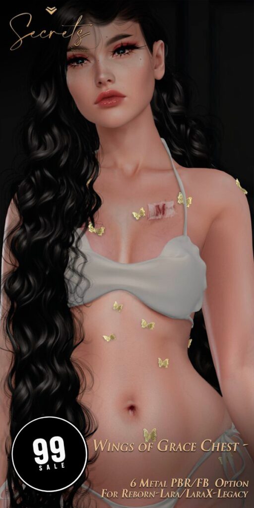 Wings of Grace Chest Jewelry - Legacy/Maitreya/Reborn/+mods	<a href="http://maps.secondlife.com/secondlife/El%20Arenal/118/133/22" target="_blank">Teleport</a>