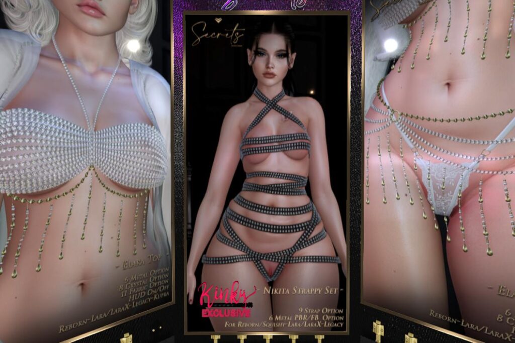 Nikita Strappy Set - Legacy/Maitreya/Reborn/+mods, L$219 each/L$649 FP