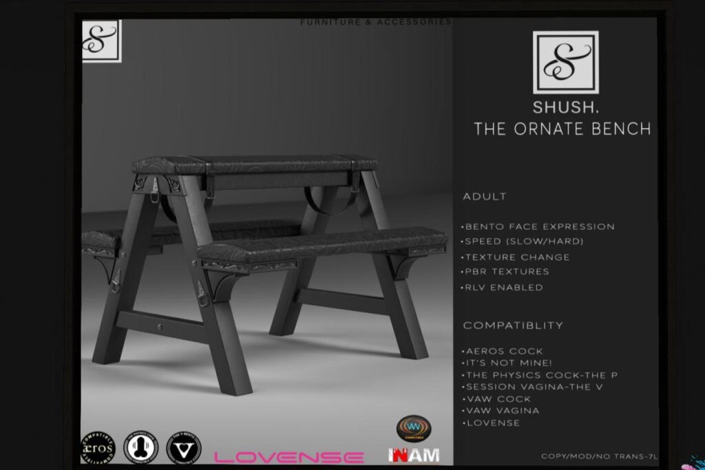 The Ornate Bench, L$1499