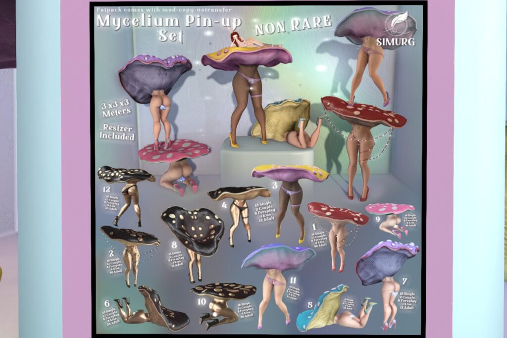 Myselium Pin-Up Furniture &amp; Decor Gacha, L$100 per play