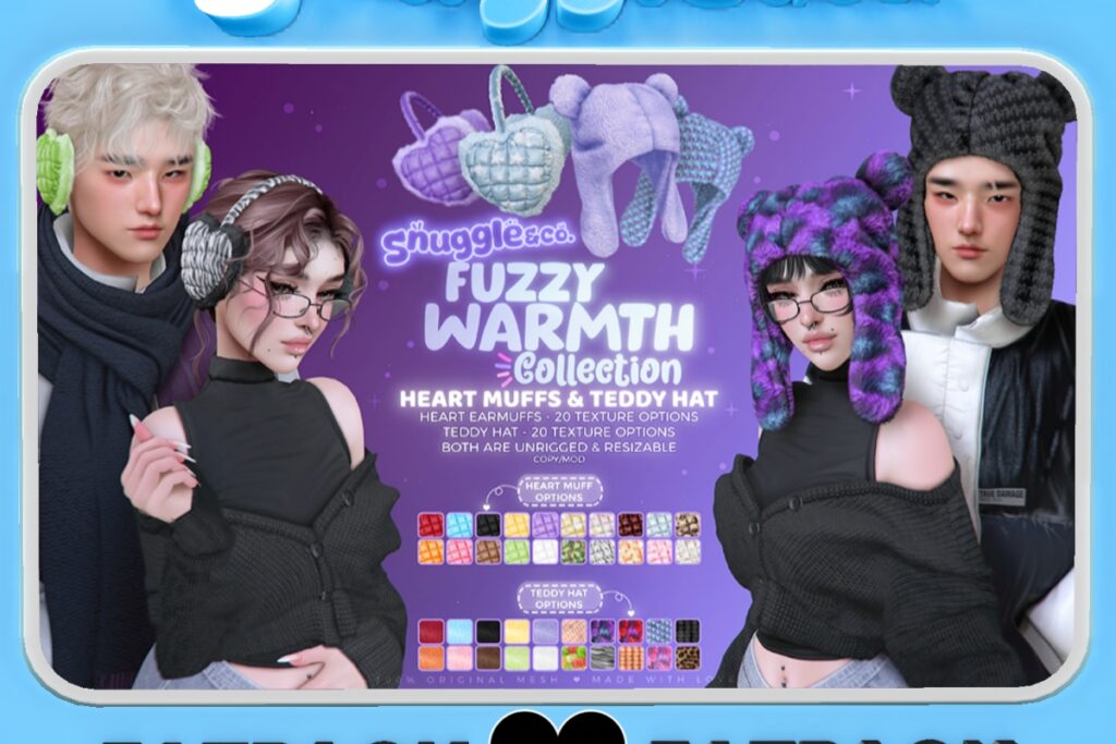 Heart Muffs, L$295 each/L$399 FP