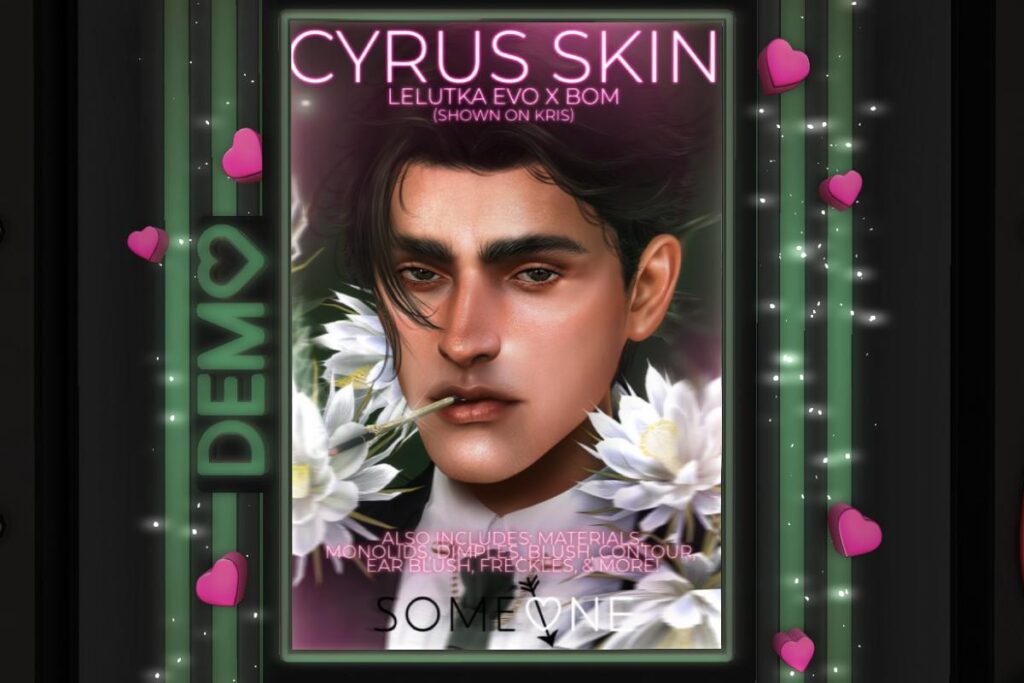 Cyrus Skin - EvoX, L$750 each/L$3500 FP | Cyrus Shape &amp; Style Card - EvoX, L$450