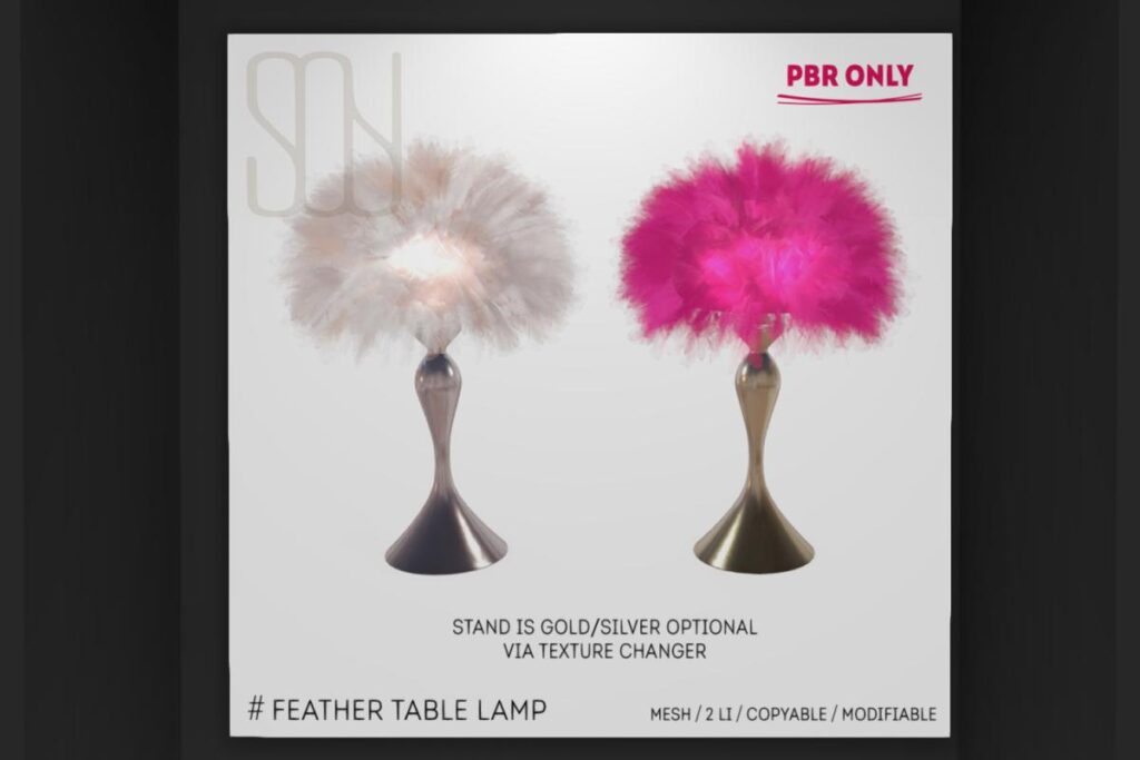 Feather Desk Lamp, L$188