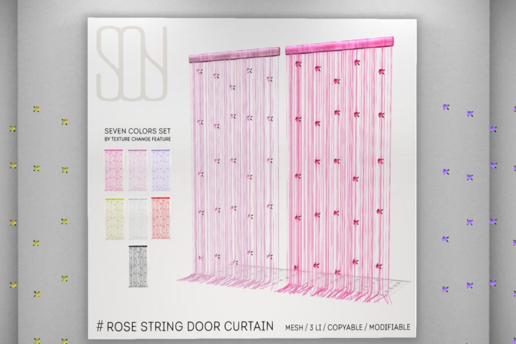 Rose String Door Curtain, L$160