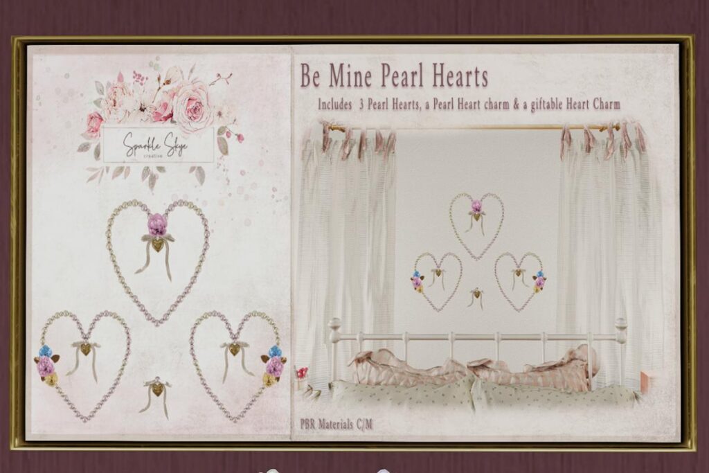 Be Mine Pearl Hearts, L$250