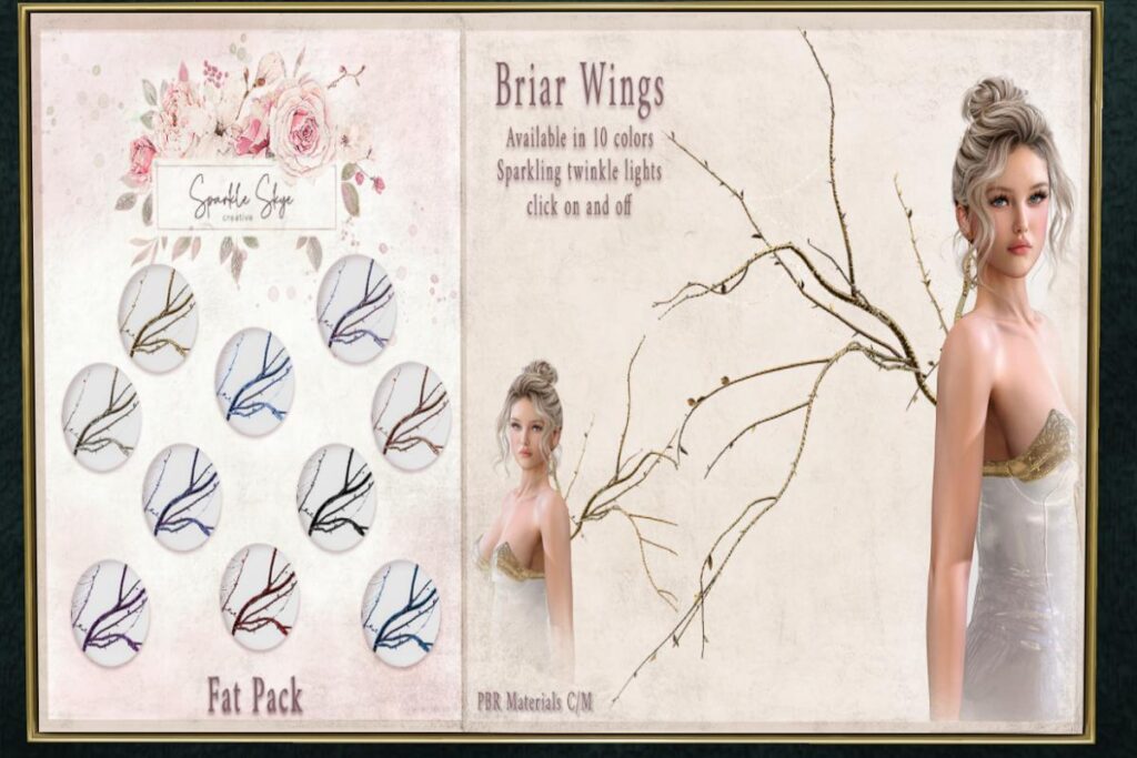 Briar Wings, L$375 each/L$675 FP