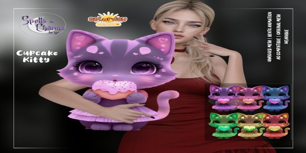 Cupcake Kitty Holdable	<a href="http://maps.secondlife.com/secondlife/Starfall/49/26/2501" target="_blank">Teleport</a>