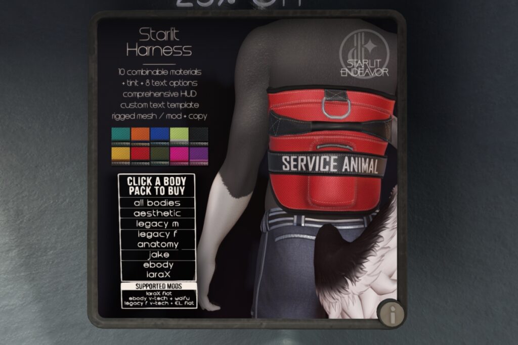 Starlit Harness - See ad for fits, L$1350