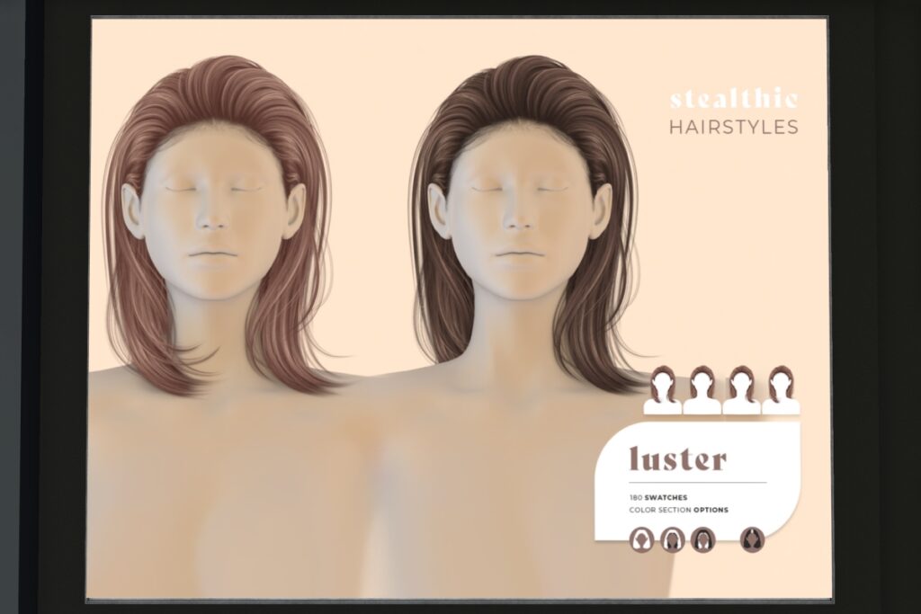 Luster Hairstyle, L$399/L$199 Upgrade HUD/L$598 FP