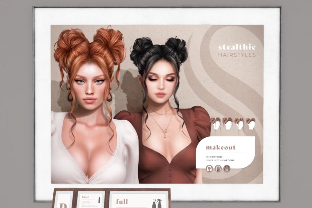 Makeout Hair	<a href="http://maps.secondlife.com/secondlife/Evermore/54/55/30" target="_blank">Teleport</a>