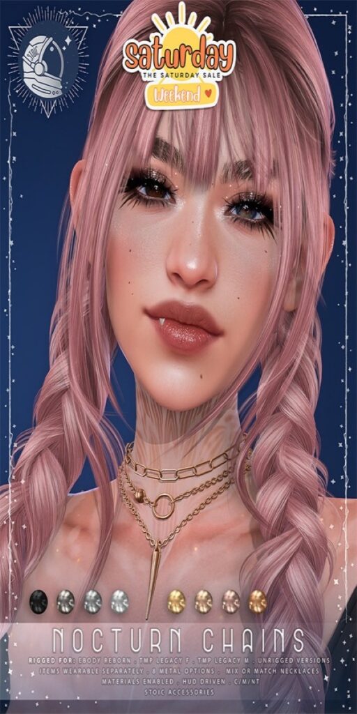 Nocturn Chains - Legacy/Reborn	<a href="http://maps.secondlife.com/secondlife/EXHALE/133/163/50" target="_blank">Teleport</a>