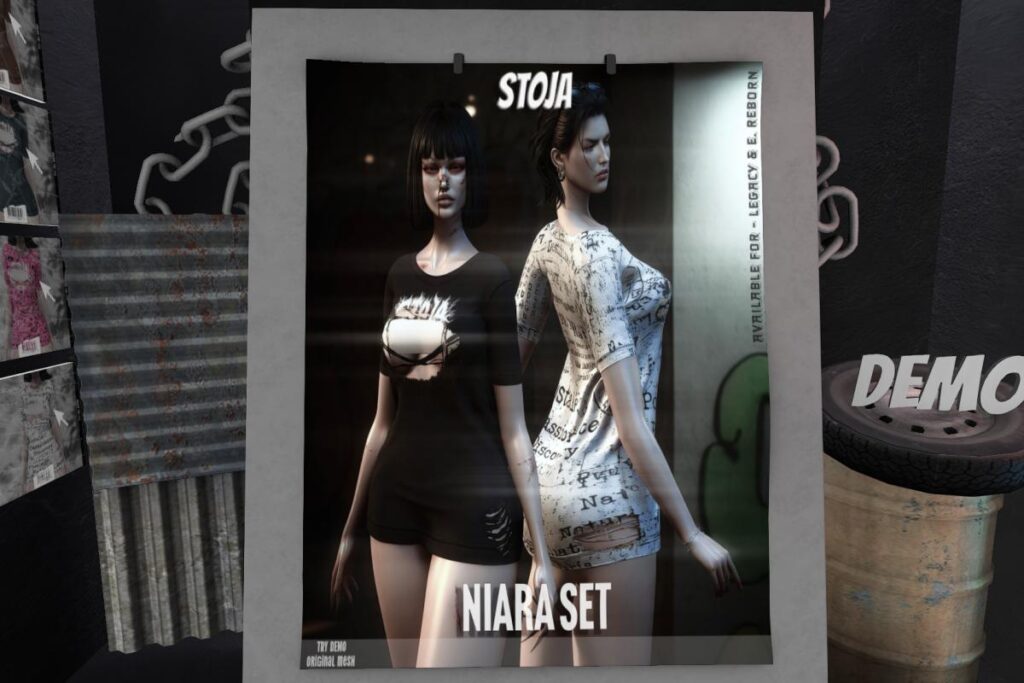 Niara Top and T-Shirt Dress - Legacy/Reborn, L$149-L$249 each/L$536-L$2900 each FP
