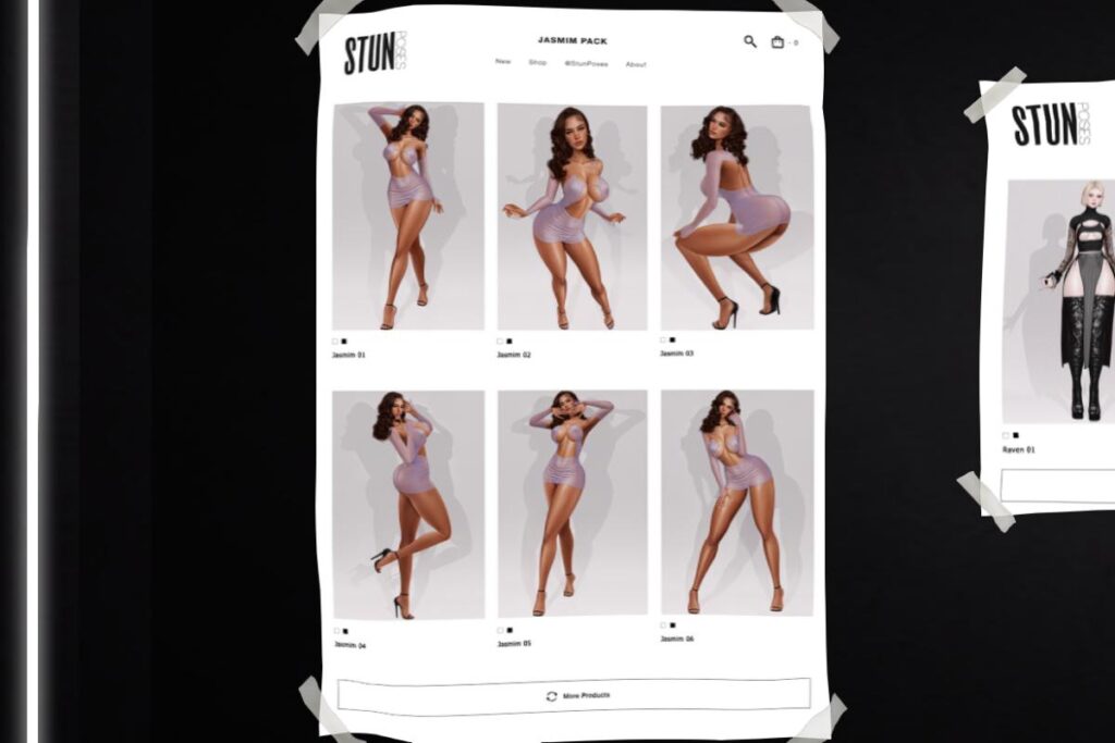 Raven Animations, L$150 each/L$300 FP