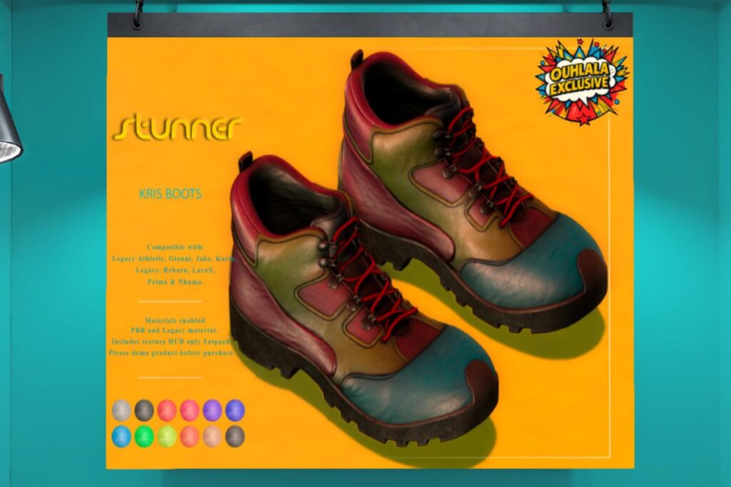 Kris Boots - Gianni/Jake/Kario/Legacy F+M/MaitreyaX/Nhumana/Prima/Reborn/+mods, L$499 each/L$1390 FP