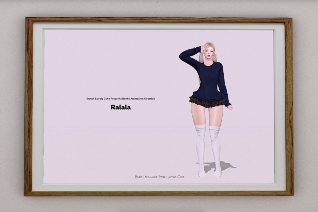 Ralala Animation Override, L$199 each/L$1999 FP