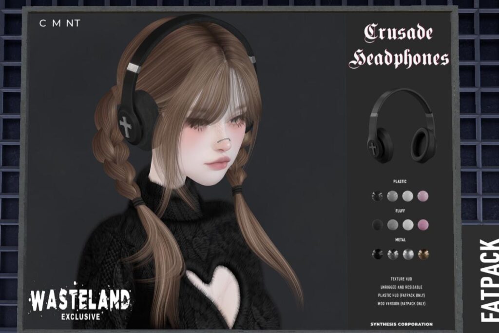 Crusade Headphones, L$299 each/L$399 FP