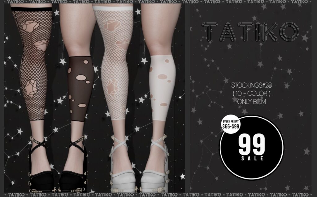 Stockings #28 - BOM	<a href="http://maps.secondlife.com/secondlife/Zelopian/164/117/1739" target="_blank">Teleport</a>