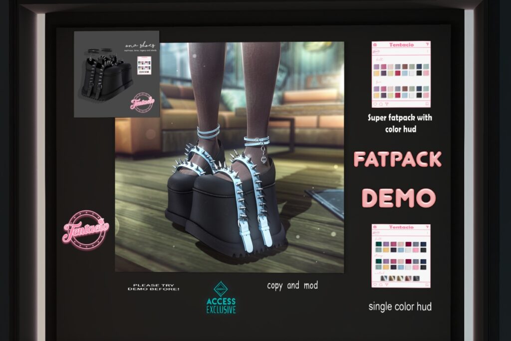 Ona Shoes - Legacy/Maitreya/Reborn/+mods, L$269 each/L$1299 FP