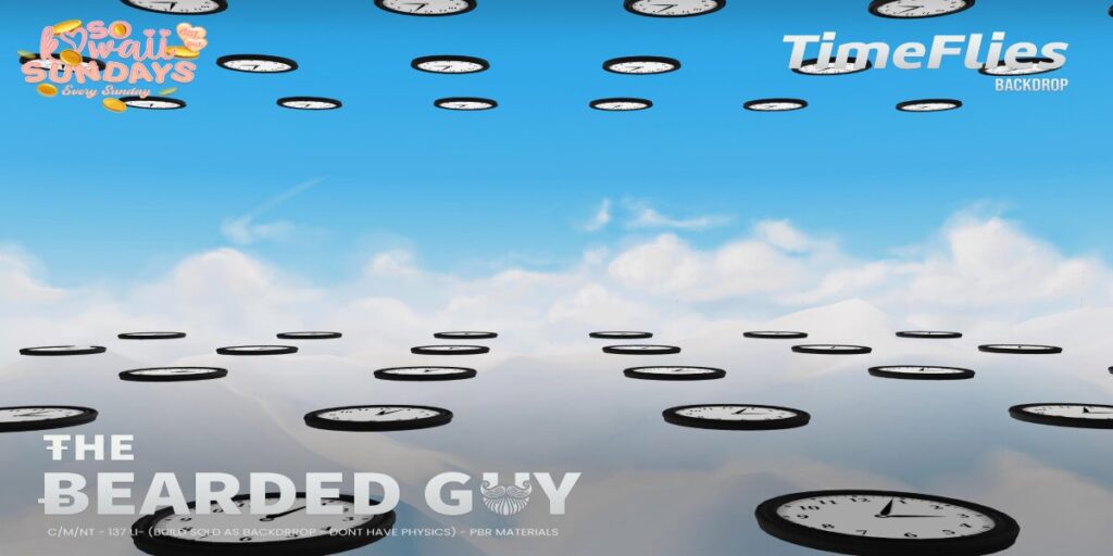 Time Flies Backdrop	<a href="http://maps.secondlife.com/secondlife/Moonwall/169/121/32" target="_blank">Teleport</a>