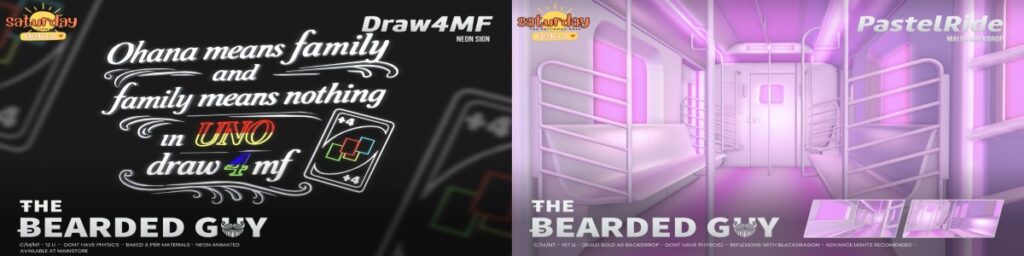 Draw4MF Neon Sign | Pastel Ride Backdrop	<a href="http://maps.secondlife.com/secondlife/Moonwall/169/121/32" target="_blank">Teleport</a>