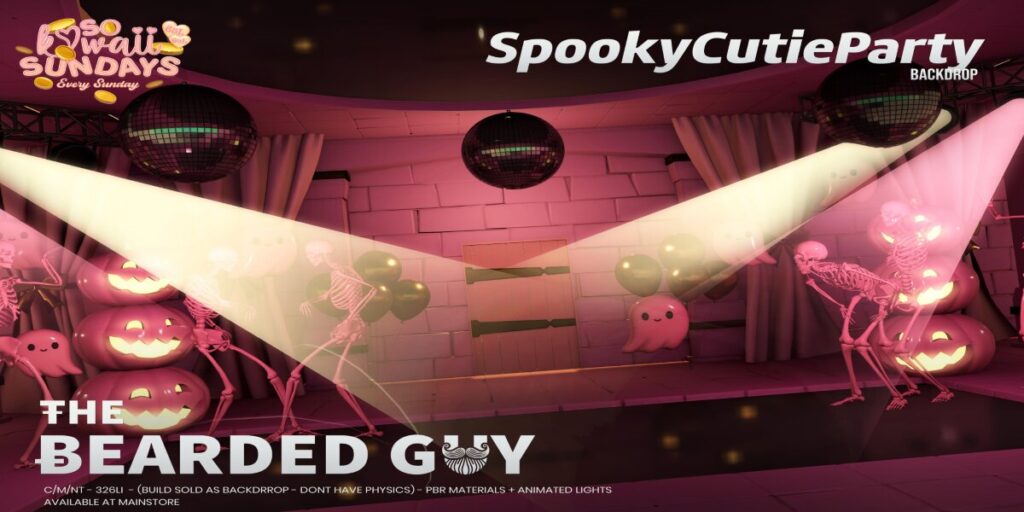 Spooky Cutie Party	<a href="http://maps.secondlife.com/secondlife/Moonwall/169/121/32" target="_blank">Teleport</a>