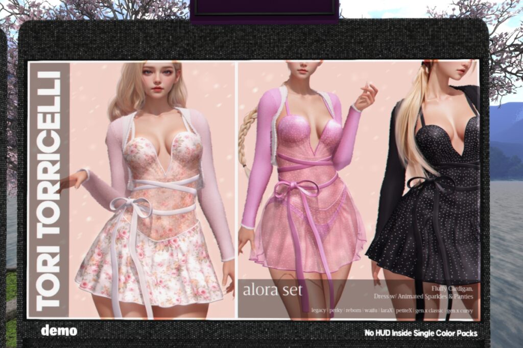 Alora Set - GenX/Legacy/MaitreyaX/Reborn/+mods	<a href="http://maps.secondlife.com/secondlife/BUTTERSCOTCH/129/152/24" target="_blank">Teleport</a>