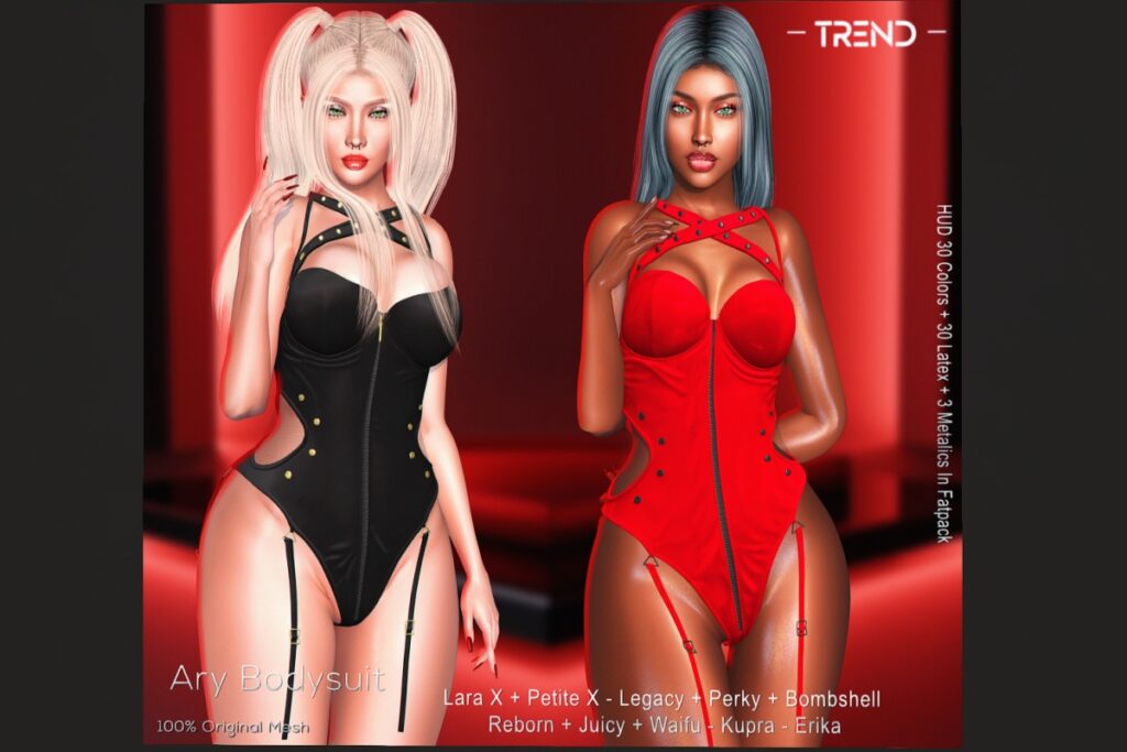 Ary Bodysuit - Erika/Inithium/Legacy/MaitreyaX/Reobrn/+mods, L$350 each/L$1799 FP
