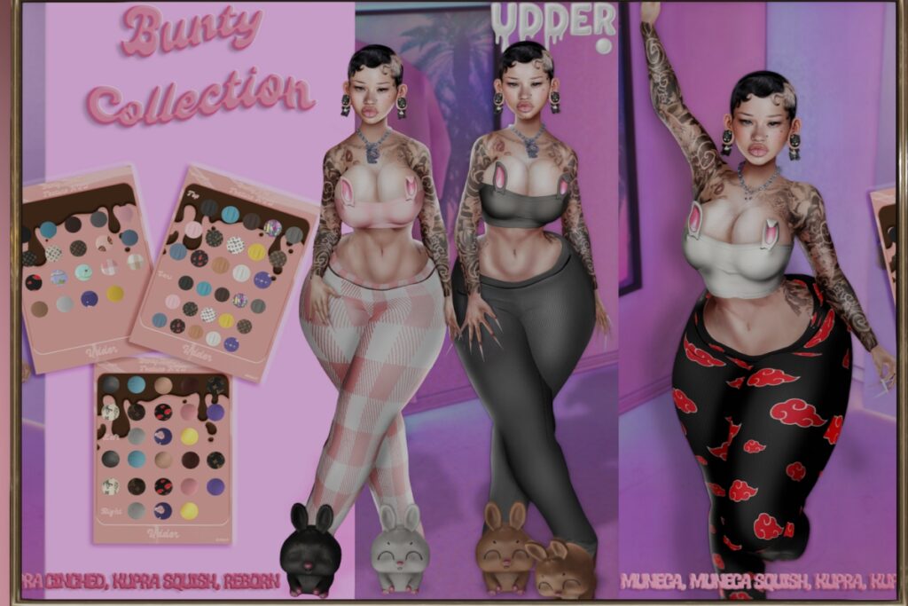 Bunty Top, Sweats &amp; Slippers - Inithium/Reborn/Yentements/+mods, L$300-L$350 each/L$450-999 each FP/L$2200 MP