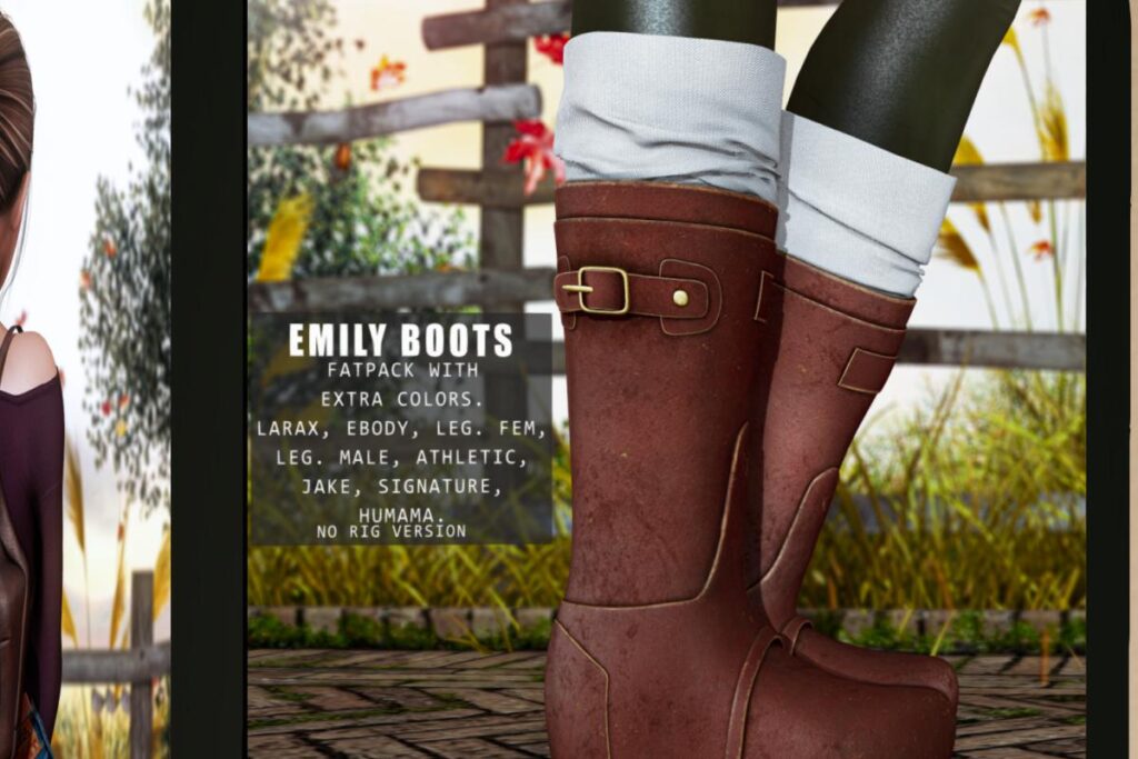 Emily Boots - Gianni/Jake/Legacy M+F/MaitreyaX/Reborn, L$250 each/L$650 FP