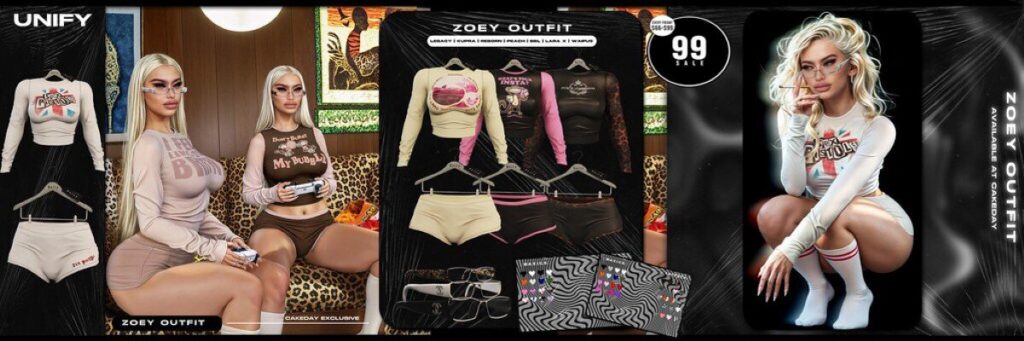 Zoey Outfit - Inithium/Legacy/MaitreyaX/Peach/Reborn/Yentements/+mods	<a href="http://maps.secondlife.com/secondlife/Madura/184/107/1008" target="_blank">Teleport</a>