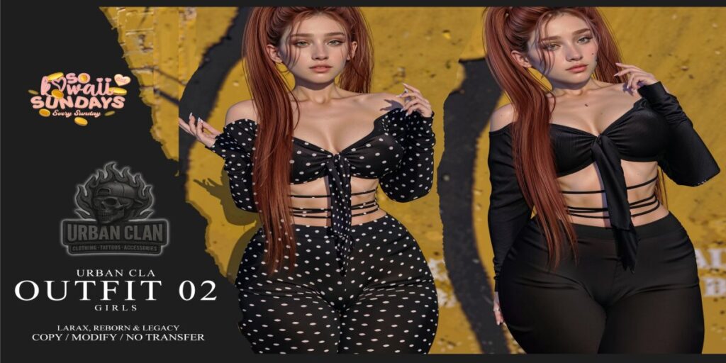 02 Outfit - Legacy/MaitreyaX/Reborn	<a href="https://maps.secondlife.com/secondlife/Midnight%20Love/55/183/24" target="_blank">Teleport</a>