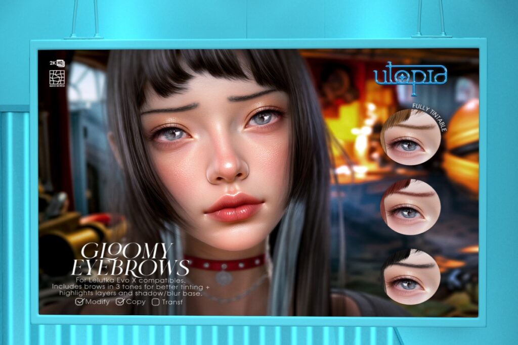 Gloomy Eyebrows - EvoX, L$250 FP