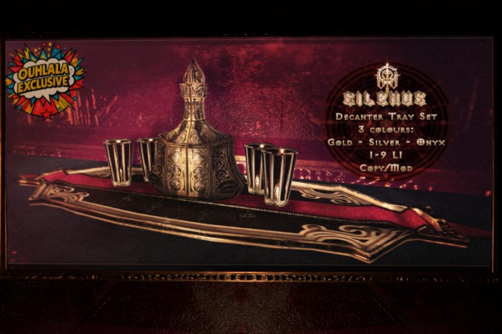 Silenus Decanter Tray Set, L$300