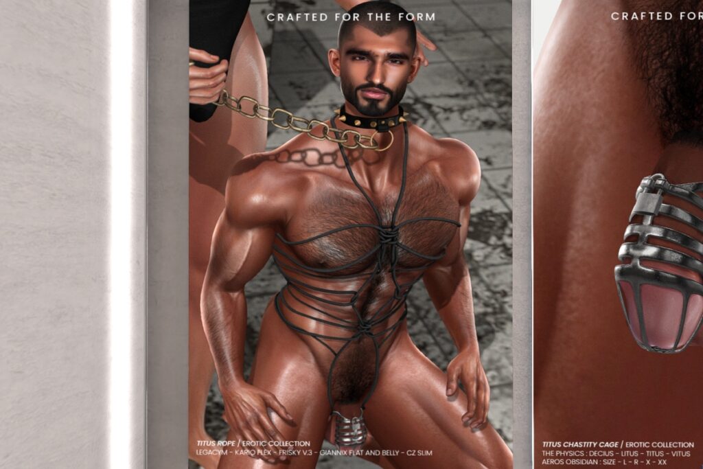 Titus Rope Harness - CZ Slim/GianniX/Kario/Legacy/+mods, L$299 each/L$1125 FP