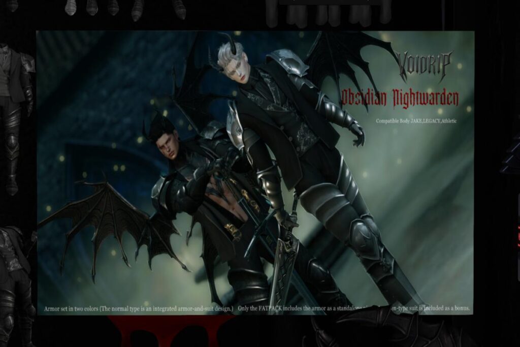 Obsidian Nightwarden - Jake/Legacy/+mods, L$300 each/L$1500 FP