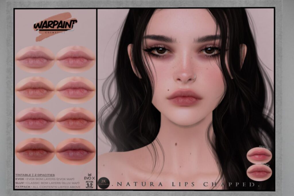 Natural Chapped Lips - EvoX/SLUV, L$240 each/L$420 FP