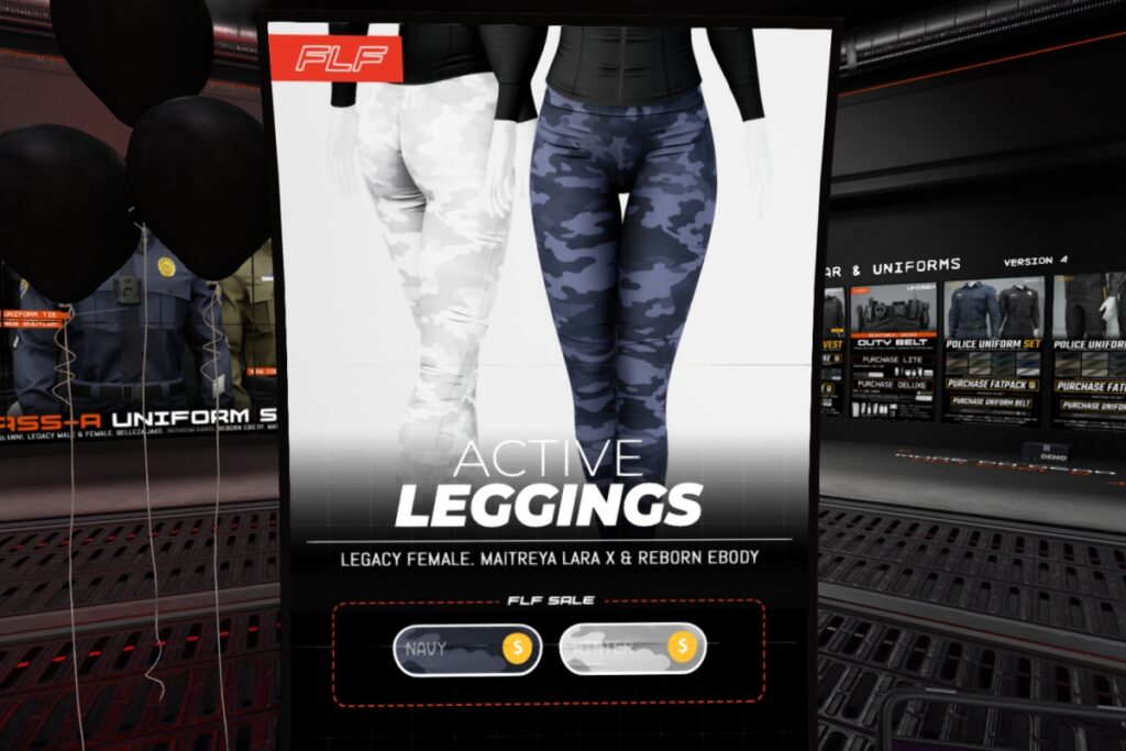 Active Leggings - Legacy/MaitreyaX/Reborn	<a href="http://maps.secondlife.com/secondlife/Classified/167/192/1003" target="_blank">Teleport</a>
